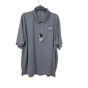 Ultra Club Amerifleet Mens Polo Shirt Large Gray Short Sleeve Cool & Dry New 4XL